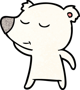 Bir insan tarafından çizilmiş kutup ayısı karikatürü