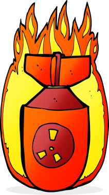 bir insan tarafından çizilmiş atom bombası.