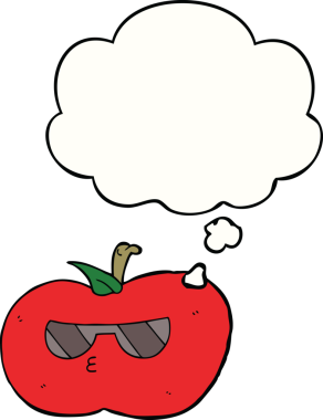 Bir insan tarafından çizilmiş düşünce baloncuklu karikatür.