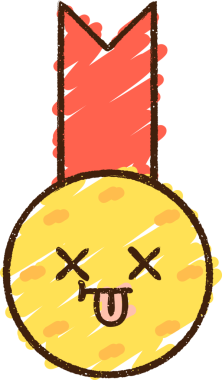 Bir insan tarafından çizilen Altın Madalya Tebeşiri