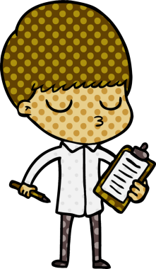 Bir insan tarafından çizilmiş sakin çocuk çizgi filmi.