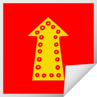 Bir insan tarafından çizilmiş kare soyulmuş tuhaf çizgi film oku.