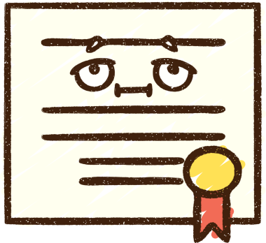 Bir insan tarafından çizilen önemli Sertifika Tebeşiri