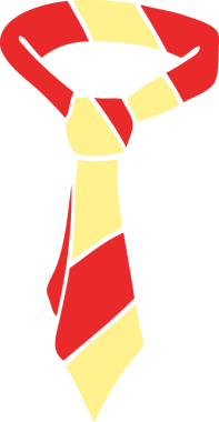 Bir insan tarafından çizilmiş karikatür ofis kravatı.