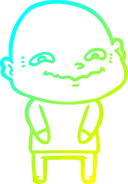 Bir insan tarafından çizilmiş ürpertici bir çizgi film çizimi.