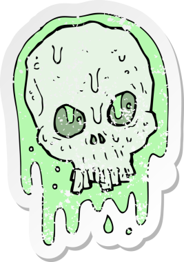 Bir insan tarafından çizilmiş yapışkan bir karikatürün gerilimli yapıştırması.