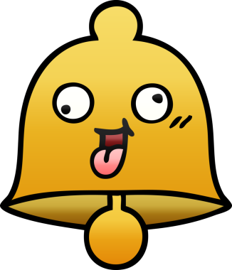 bir insan tarafından çizilmiş bir çanın gölgelenmiş karikatürü