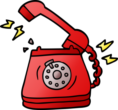 bir insan tarafından çizilmiş eski bir çevirmeli telefon karalaması