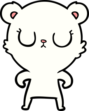 Bir insan tarafından çizilmiş kutup ayısı karikatürü