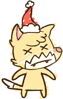 Bir insan tarafından çizilmiş Noel Tilkisi Tebeşiri