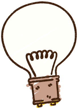 Bir insan tarafından çizilen Ampul Tebeşiri