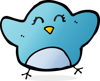 Bir insan tarafından çizilmiş çizgi film kuşu.