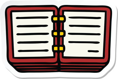 Bir insan tarafından çizilmiş şirin bir günlük yığınının çıkartması.