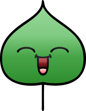 Bir insan tarafından çizilmiş dışavurumsal yaprağın gölgelenmiş çizimi