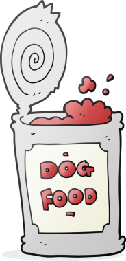 Bir insan tarafından çizilmiş serbest çizim köpek maması.