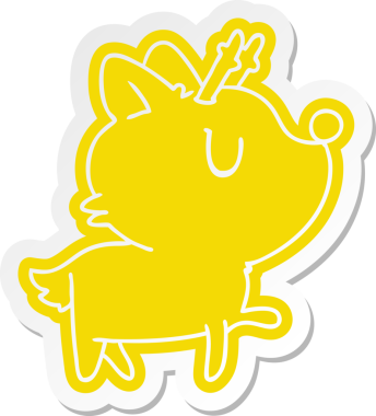 Bir insan tarafından çizilmiş sevimli bir geyik resmi.