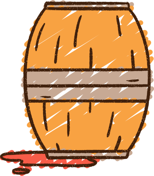 Bir insan tarafından çizilen Sızdıran Fıçı Tebeşiri