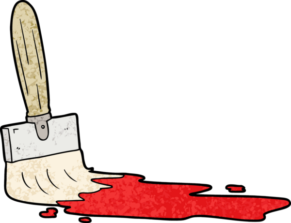 Bir insan tarafından çizilmiş karikatür fırçası.