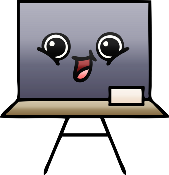 Bir insan tarafından çizilmiş bir karatahtanın gölgelenmiş gradyanı