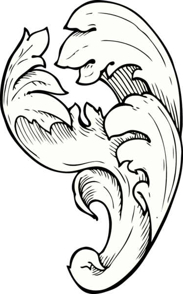 Geleneksel el, bir insan tarafından çizilmiş çiçek girdabı.