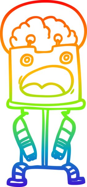 gökkuşağı gradyan çizgisi bir insan tarafından çizilmiş robot çizgi