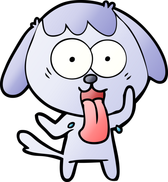 Bir insan tarafından çizilmiş şirin bir çizgi film köpeği.