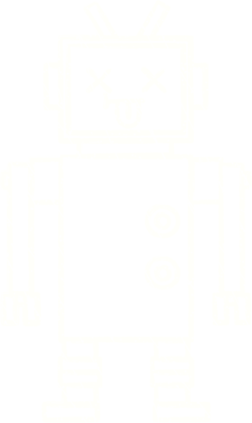Bir insan tarafından çizilen Ölü Robot Tebeşiri
