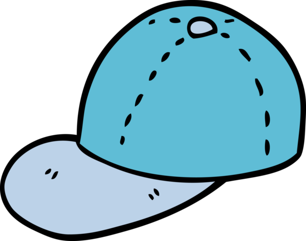 Bir insan tarafından çizilmiş karalama beyzbol şapkası.