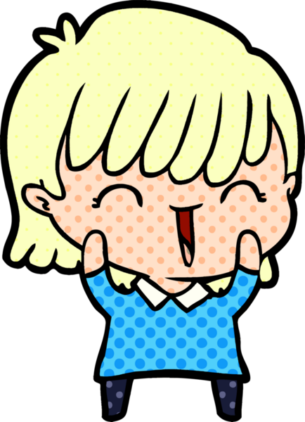 Bir insan tarafından çizilmiş karikatür kadın.