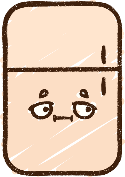 Bir insan tarafından çizilmiş buzdolabı tebeşiri