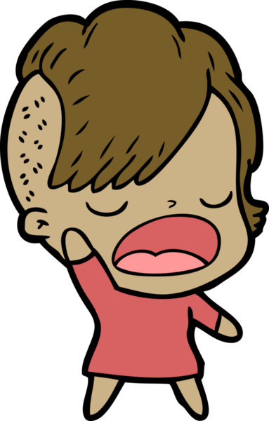 Bir insan tarafından çizilmiş havalı hippi kız çizgi filmi.