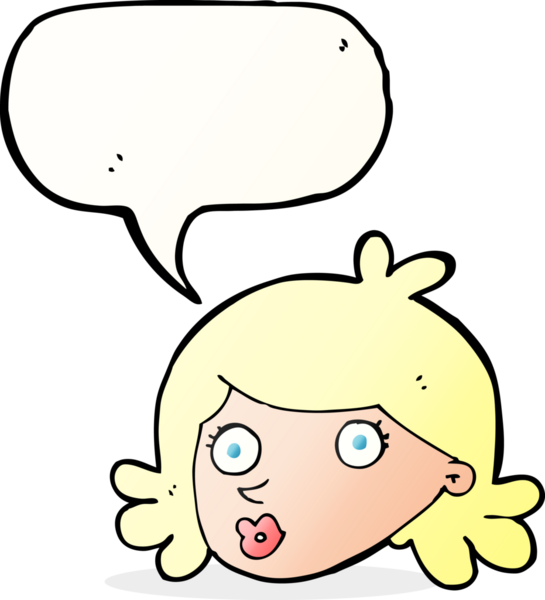 bir insan tarafından çizilmiş konuşma baloncuklu güzel bir yüz.