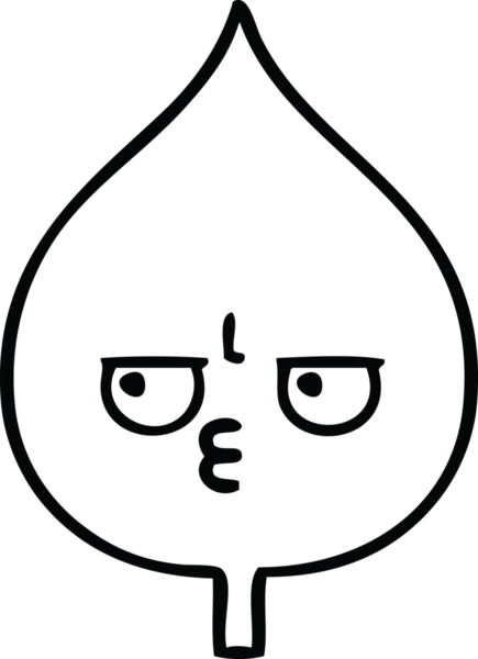 Bir insan tarafından çizilmiş dışavurumsal yaprağın çizgi çizimi