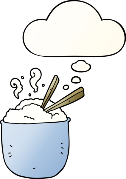 Düşünce baloncuklu karton pirinç bir insan tarafından çizilmiş.