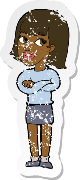 Bir insan tarafından çizilmiş, kederli, mutlu bir karikatür çıkartması.