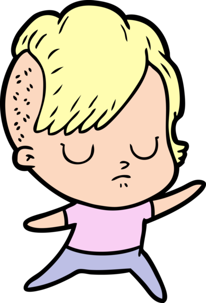 Bir insan tarafından çizilmiş karikatür kadın.