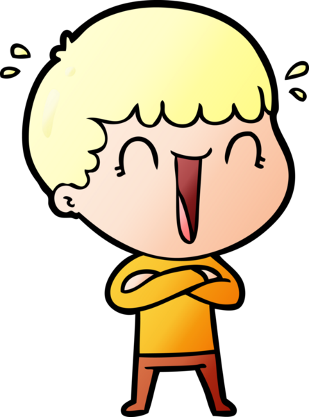 Bir insan tarafından çizilmiş gülen karikatür adam.