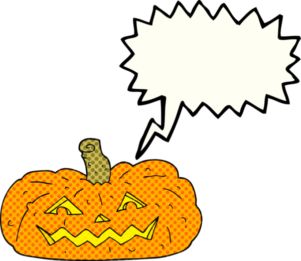 Bir insan tarafından çizilmiş cadılar bayramı balkabağı karikatürü.