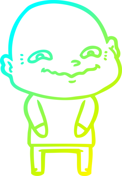 Bir insan tarafından çizilmiş ürpertici bir çizgi film çizimi.