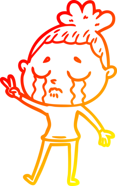 Bir insan tarafından çizilmiş, ağlayan bir karikatür çizimi.