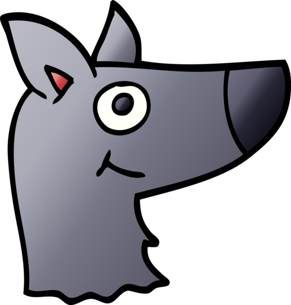 Bir insan tarafından çizilmiş mutlu bir köpek.