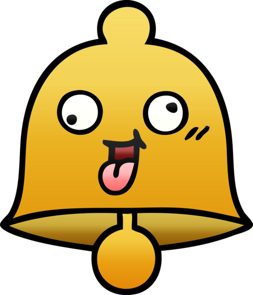 bir insan tarafından çizilmiş bir çanın gölgelenmiş karikatürü