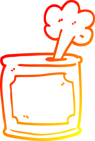 Bir insan tarafından çizilen bir yemek kutusunun sıcak çizgi çizimi.