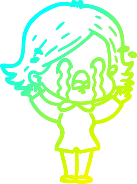 Bir insan tarafından çizilmiş ağlayan bir karikatür çizimi.