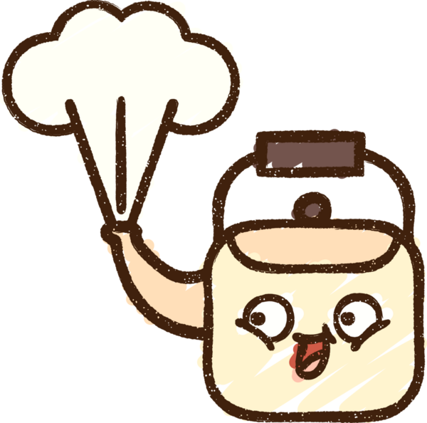 Bir insan tarafından çizilen Kettle Tebeşiri