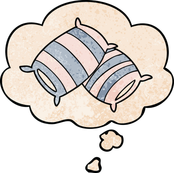 Düşünce baloncuklu çizgi film yastıkları bir insan tarafından çizilmiş grunge desen tarzı.