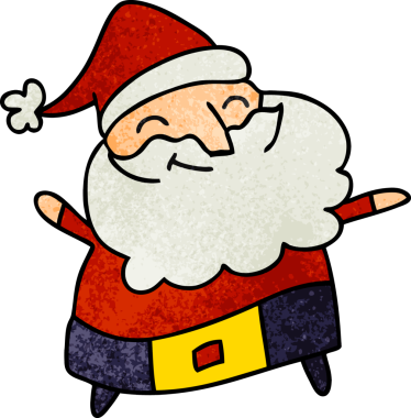 Bir insan tarafından çizilmiş neşeli bir babanın serbest çizilmiş karikatürü.