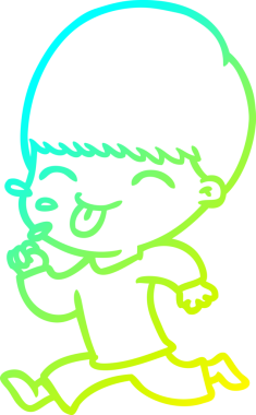 Bir çizgi film karakterinin insan tarafından çizilmiş bir dili dışarı çıkarması.