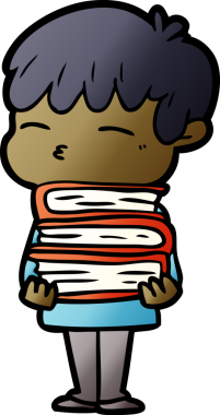 Bir insan tarafından çizilmiş meraklı bir çocuk.