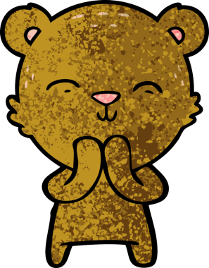 Bir insan tarafından çizilmiş bir çizgi film karakteri.